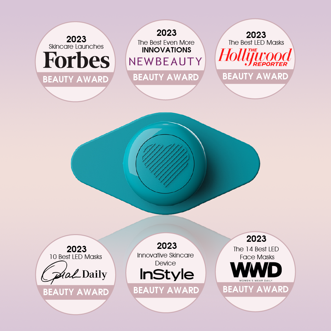 RIKI Miracle LED Therapy Acne Patch stored in its recharging case, ideal for on-the-go skincare treatment