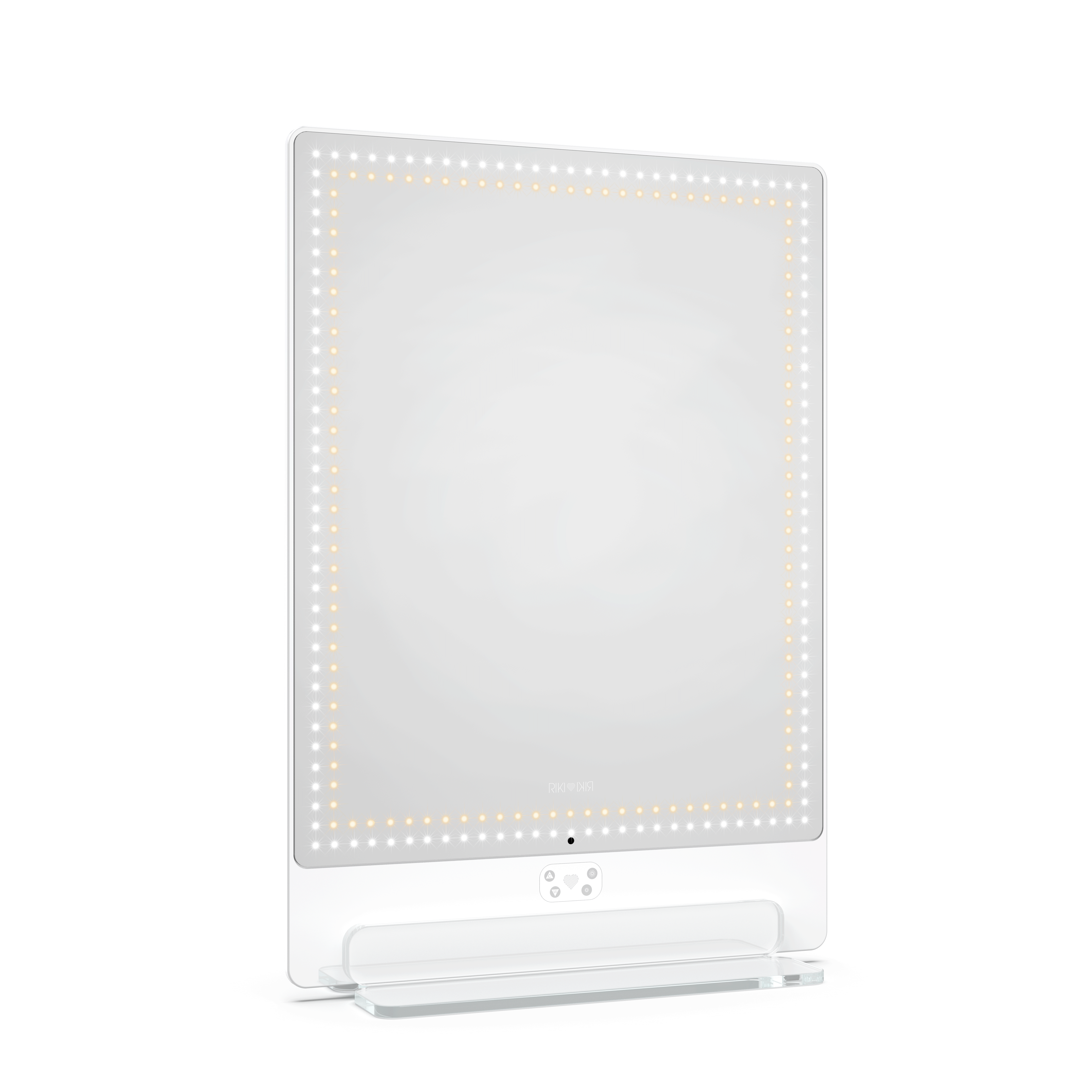 RIKI TALL vanity mirror with magnetic phone mount for hands-free filming