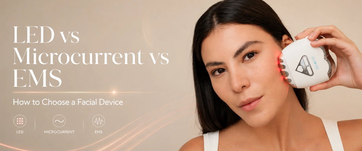 LED vs microcurrent vs EMS facial device comparison guide