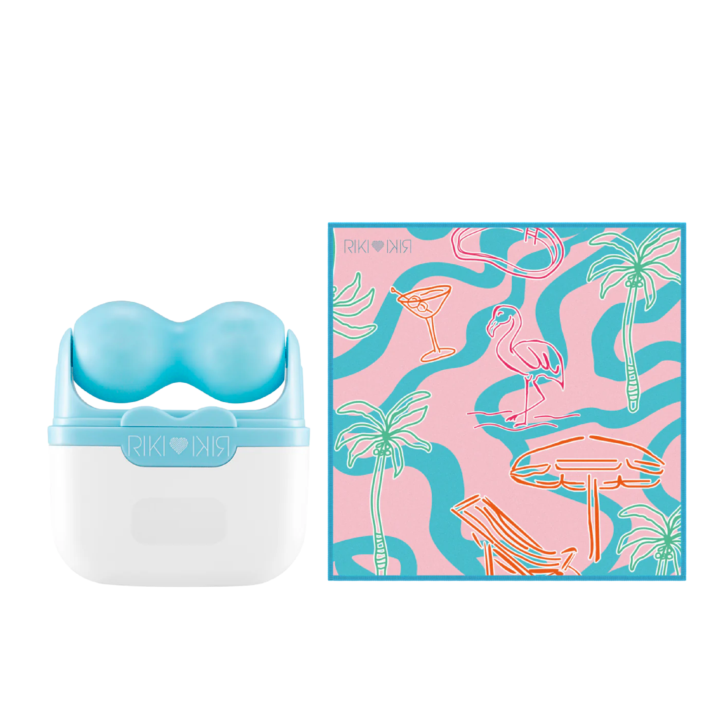 RIKI Ice Roller and Adhesive Makeup Bag Bundle