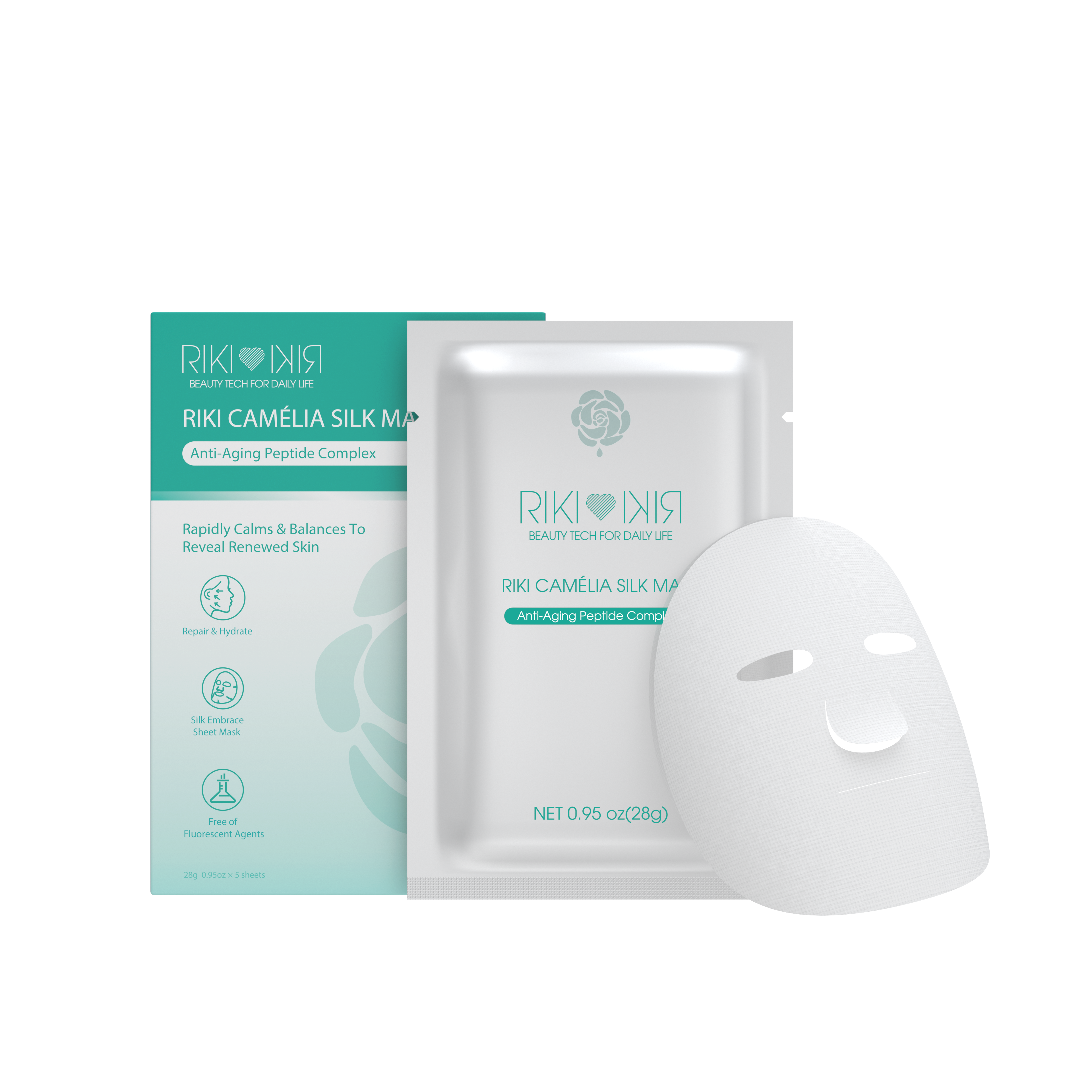 RIKI Camélia Anti-aging Peptide Silk Mask