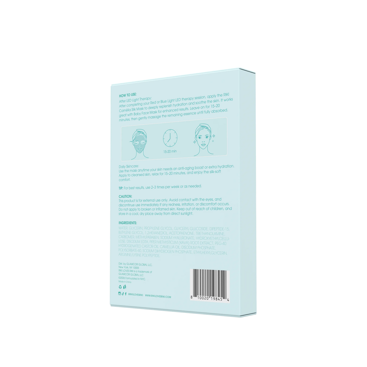 RIKI Camélia Anti-aging Peptide Silk Mask RIKI LOVES RIKI