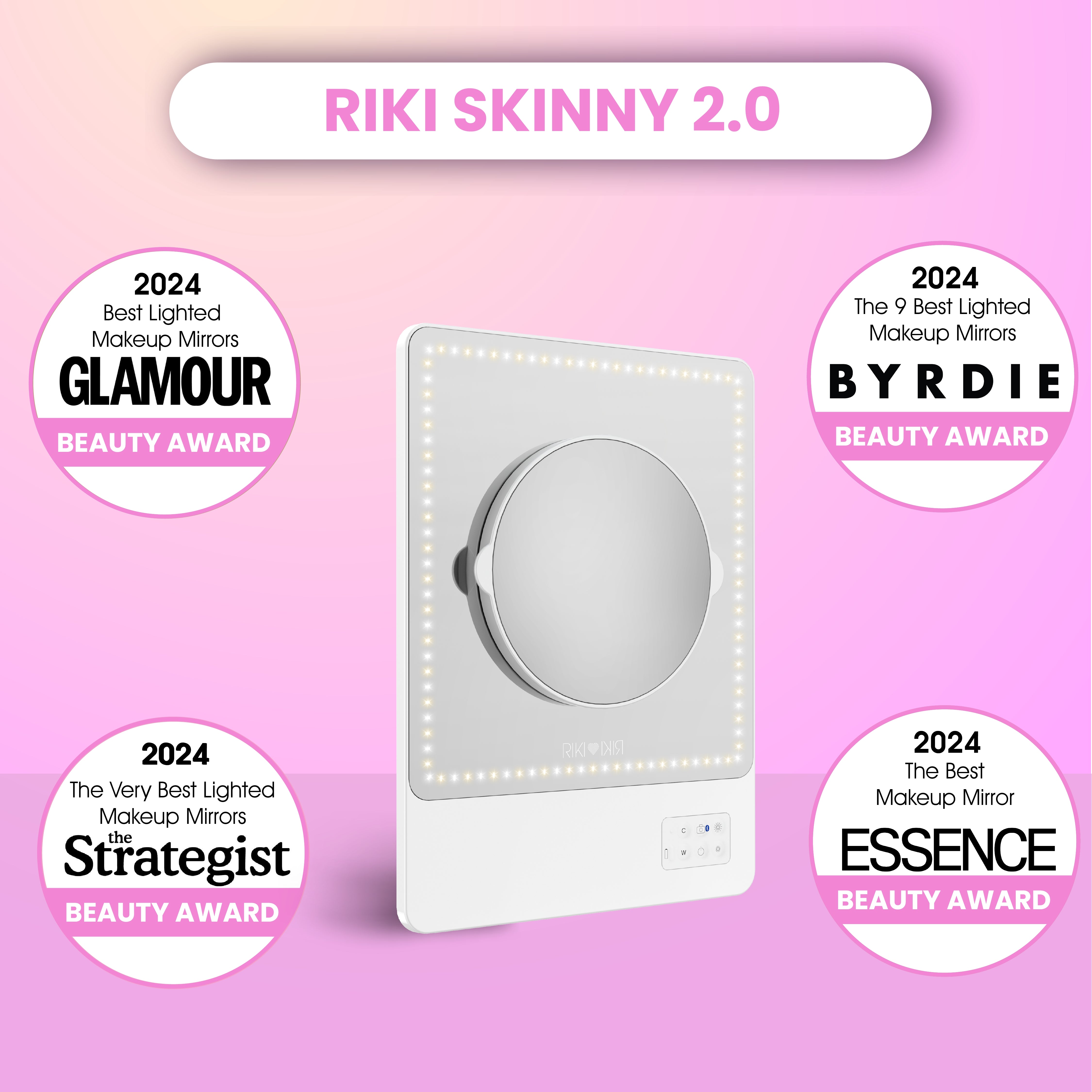 RIKI SKINNY 2.0 Value Set: Perfect Lighted Makeup Mirror for On