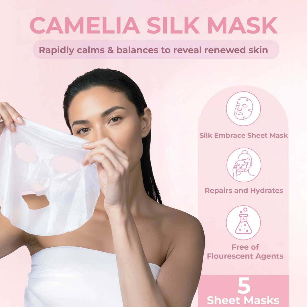 RIKI Camélia Anti-aging Peptide Silk Mask RIKI LOVES RIKI