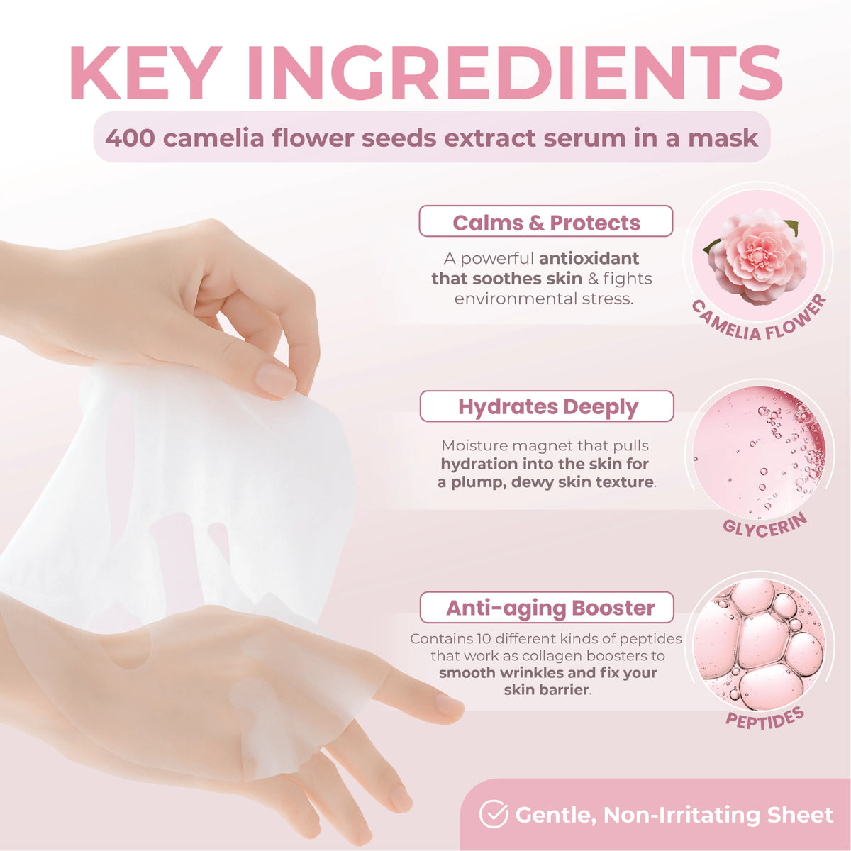 RIKI Camélia Anti-aging Peptide Silk Mask RIKI LOVES RIKI