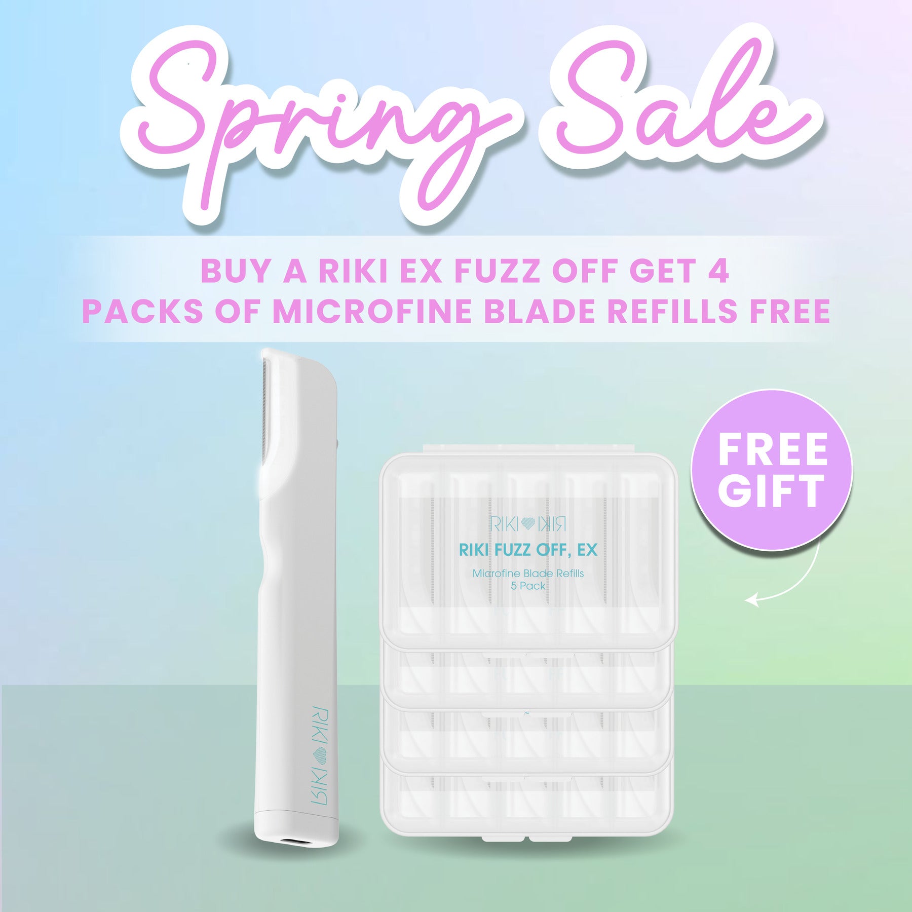 RIKI EX FUZZ OFF & 4 Packs of Microfine Blade Refills | International Warehouse