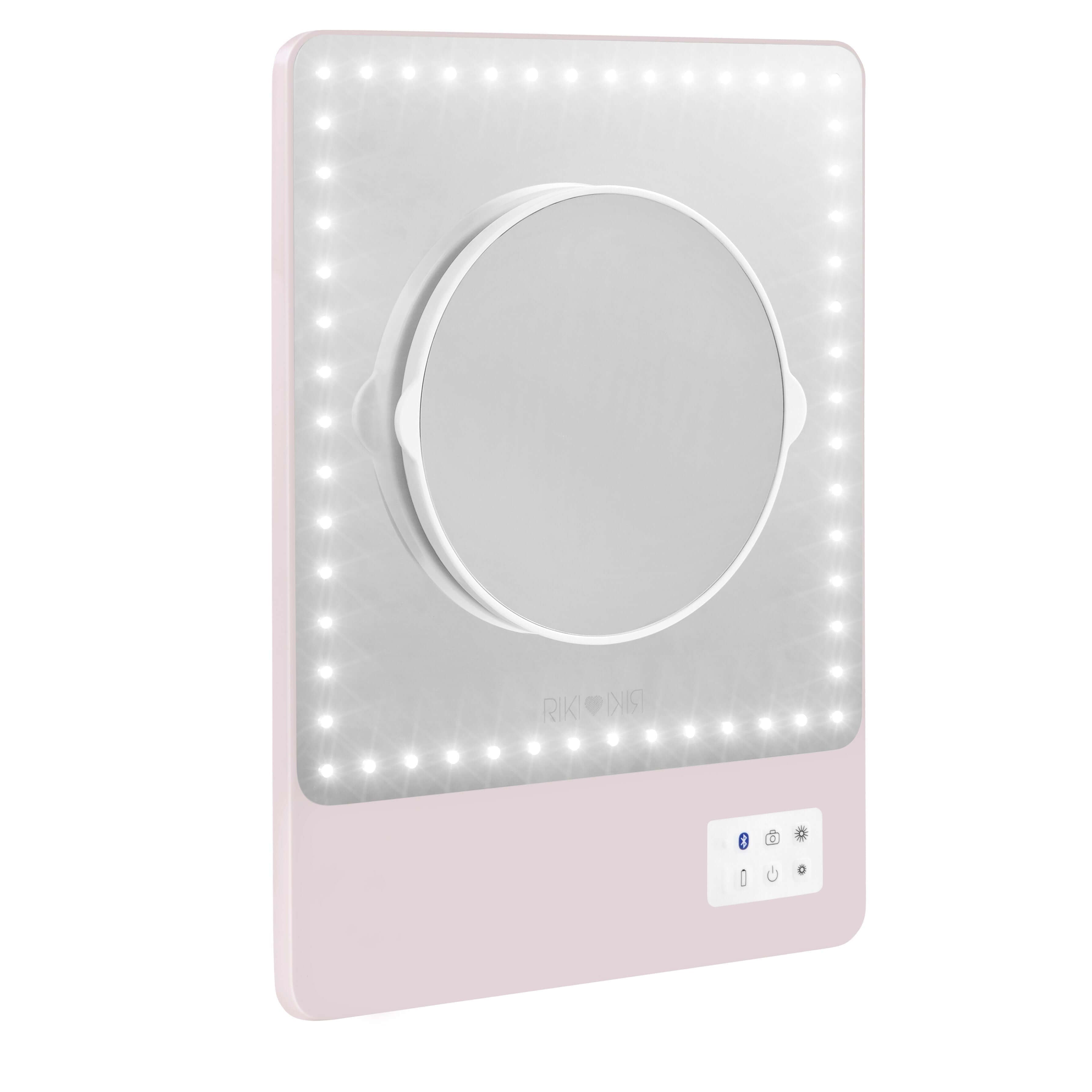 Create stunning content with the pink RIKI SKINNY mirror and 10x magnification, sample sale.