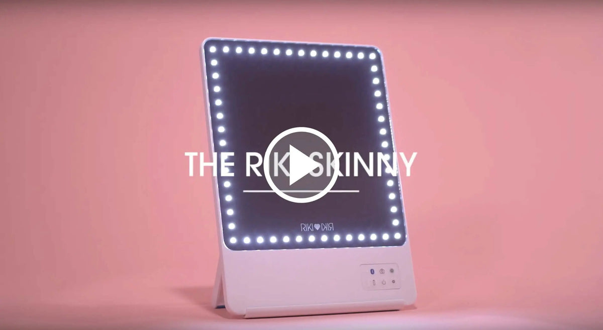 RIKI SKINNY mirror with 10x magnification in pink, slightly used, sample sale special.