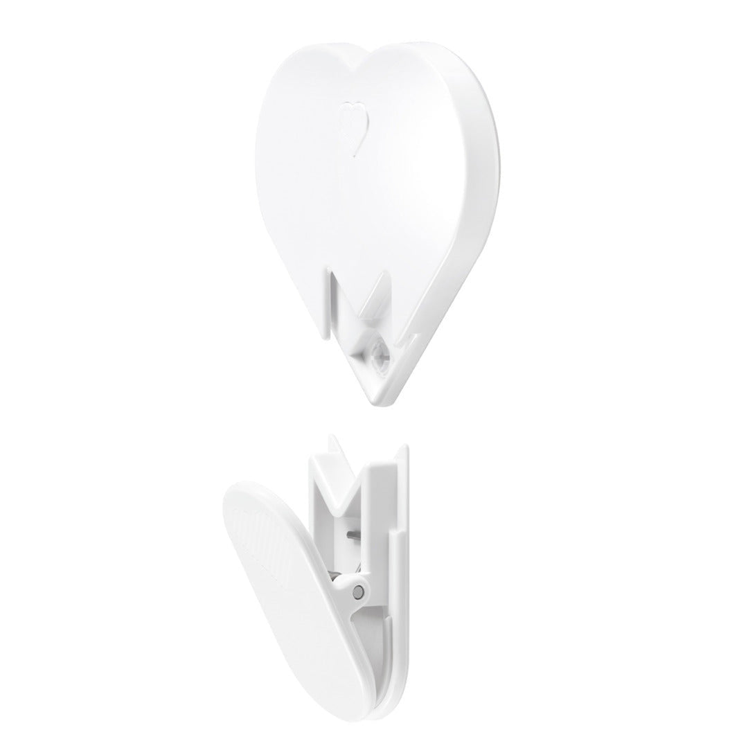 White RIKI Sweetheart Beauty Essential selfie light with a phone clip for easy attachment.