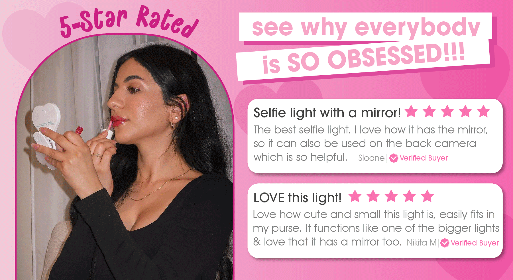 Explore the perks of  Riki Sweetheart makeup mirror by Riki Loves Riki. Boasting a modern design and superior lighting for a flawless beauty experience and unforgettable selfies. Get yours today!