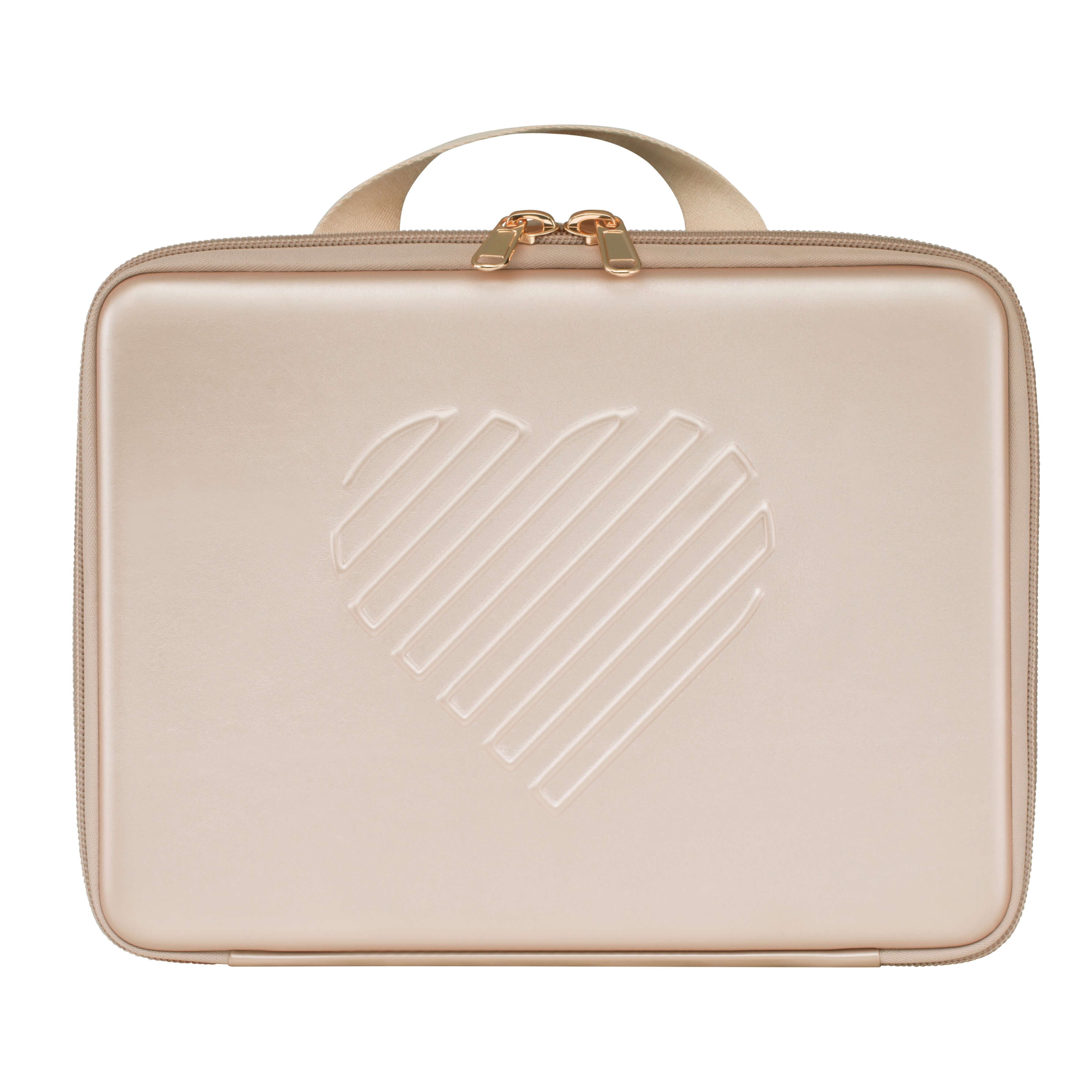 Classic Champagne Gold RIKI Carry Case Large  for Makeup Mirror – Ultimate Style and Protection!