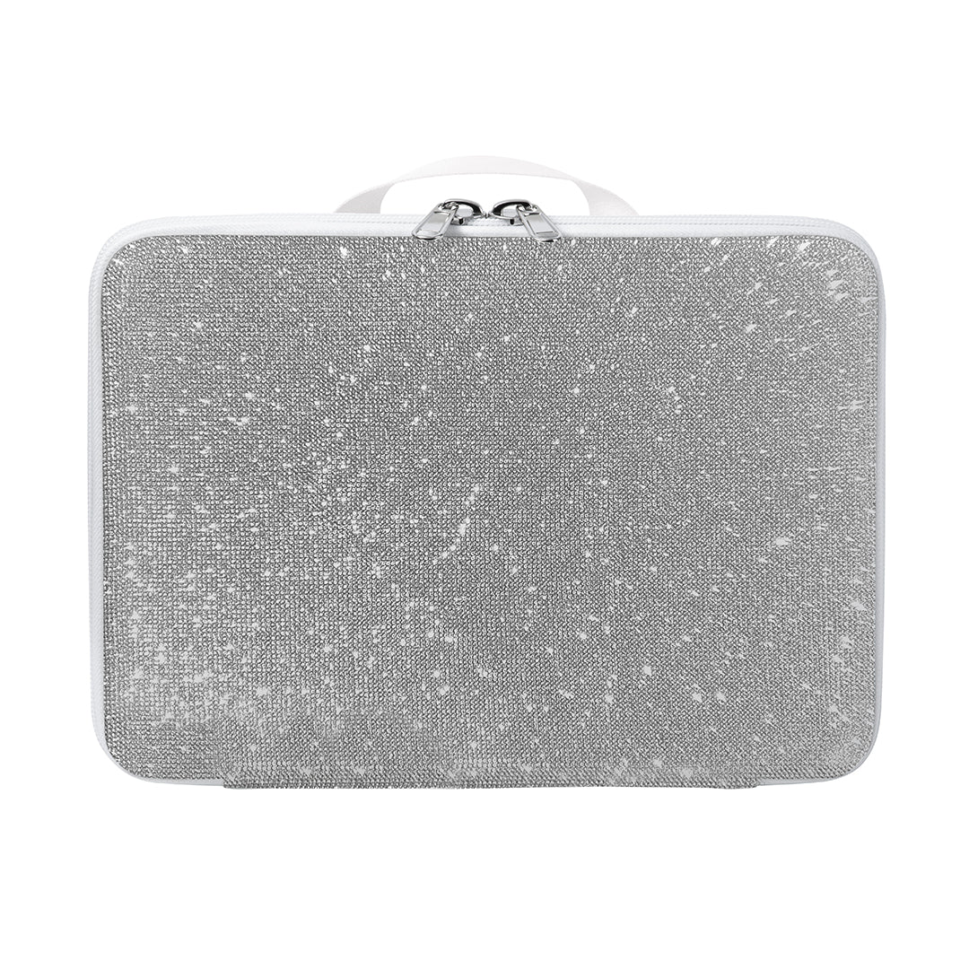 Elegant Sparkle White RIKI Carry Case for Skinny Magnification Mirror – Ultimate Protection!