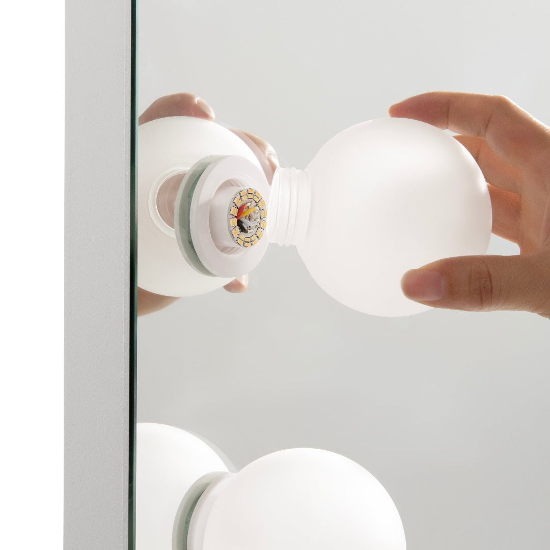 Riki Loves Riki Hollywood mirror featuring innovative lighting technology with no visible bulbs.