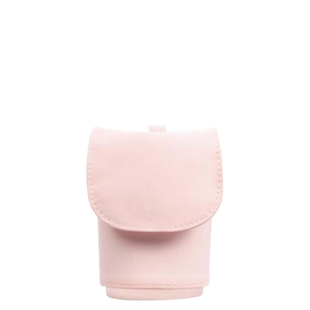 Compact cylindrical brush holder in pink