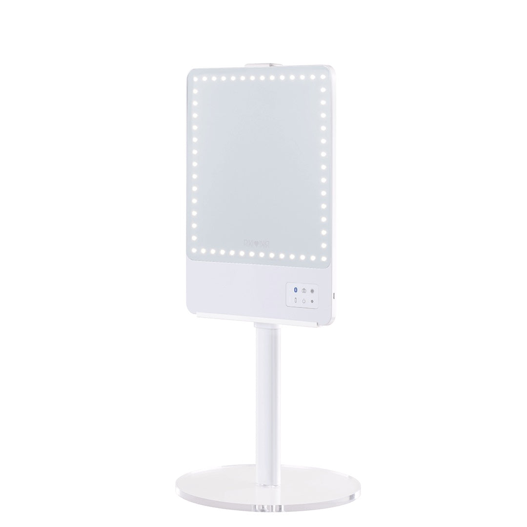 RIKI Skinny Vanity Stand designed for makeup application, adjustable for perfect height and angle.