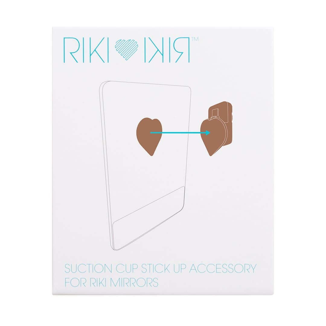 Portable RIKI SUCTION CUP mirror mount, perfect for traveling with your RIKI SKINNY mirror