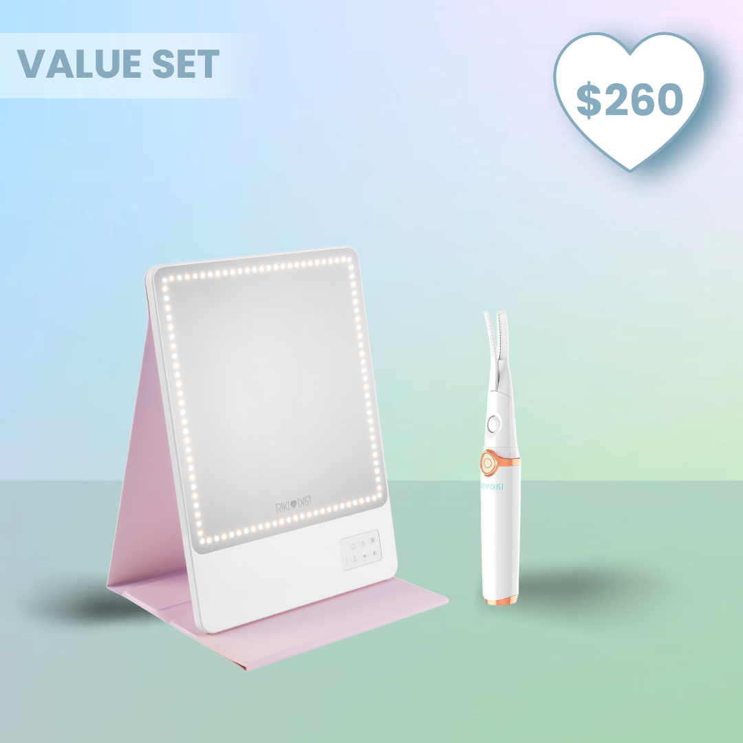 RIKI SKINNY ECO Glam on-the-Glow Set & EYELASH CURLER Value Set