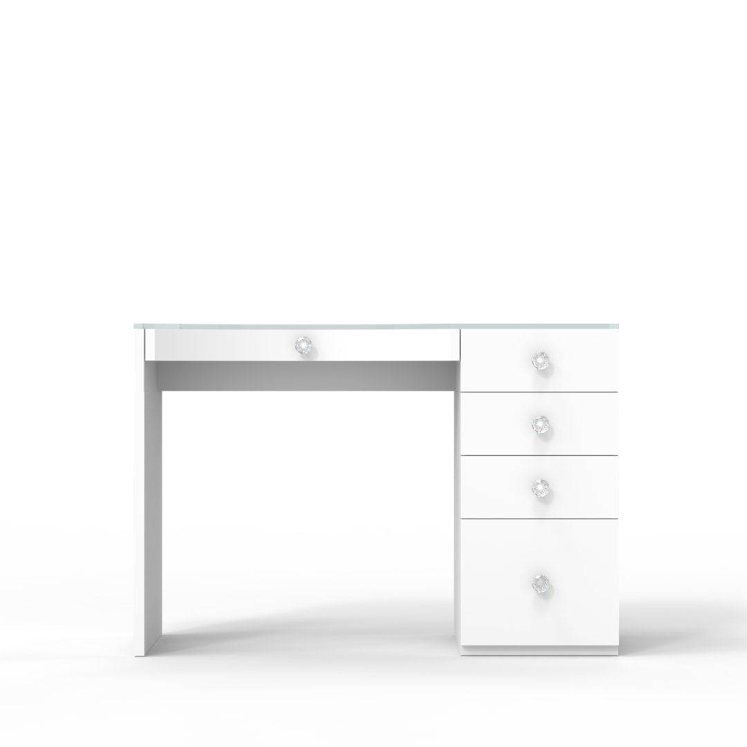high quality vanity desk, carve-out design offers more comfort than Impressions Vanity