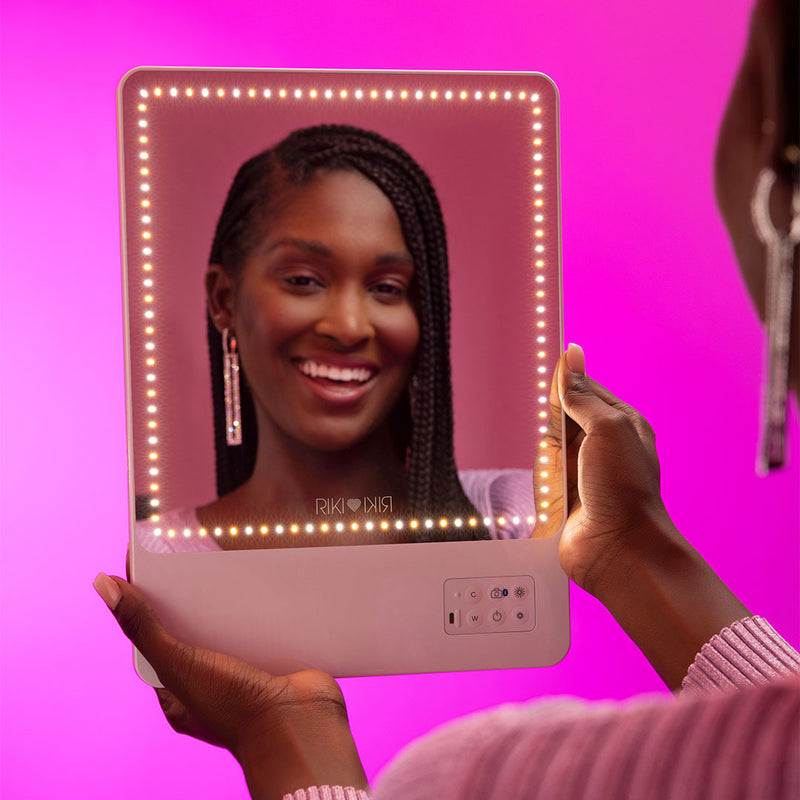 RIKI SKINNY | Lighted Makeup Mirror & Live Stream Device | RIKI LOVES RIKI