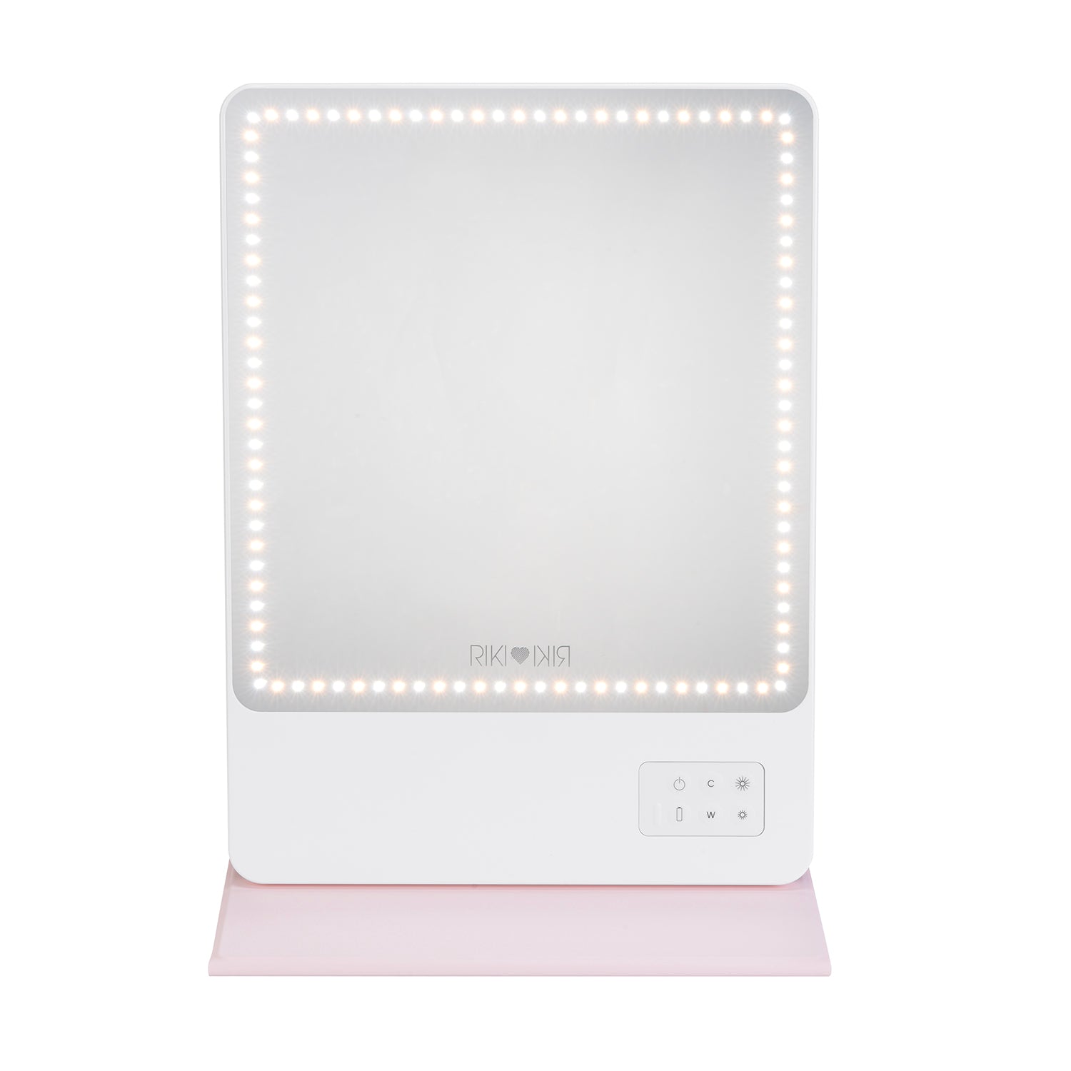 RIKI SKINNY ECO Glam On-the-Glow Set with White and Pink Flip Case, portable and convenient