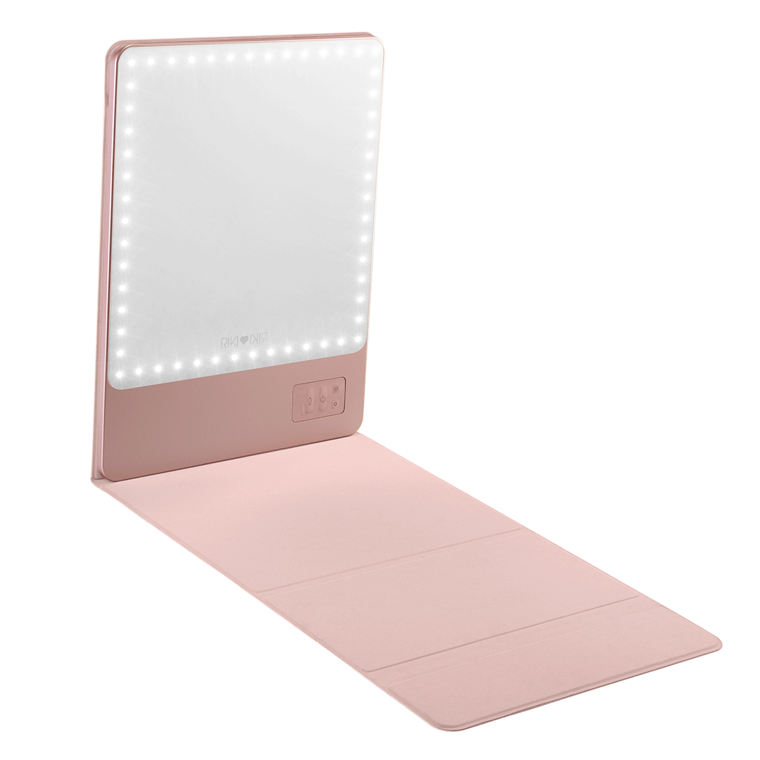 RIKI SKINNY ECO Glam Set in Rose Gold, single mirror for perfect lighting