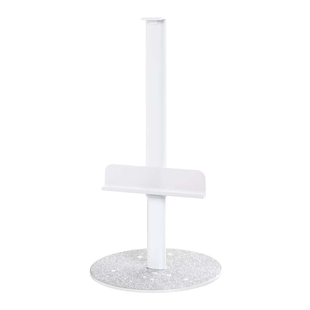 RIKI LOVES RIKI Skinny Vanity Stand Sparkle White Sample Sale - Elegant and practical for your makeup content creation