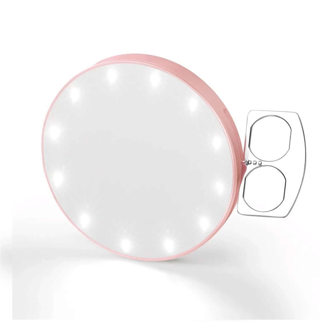 Shine bright with the RIKI SUPER FINE Lighted Purse Mirror 7x Sample Sale in Rose Gold