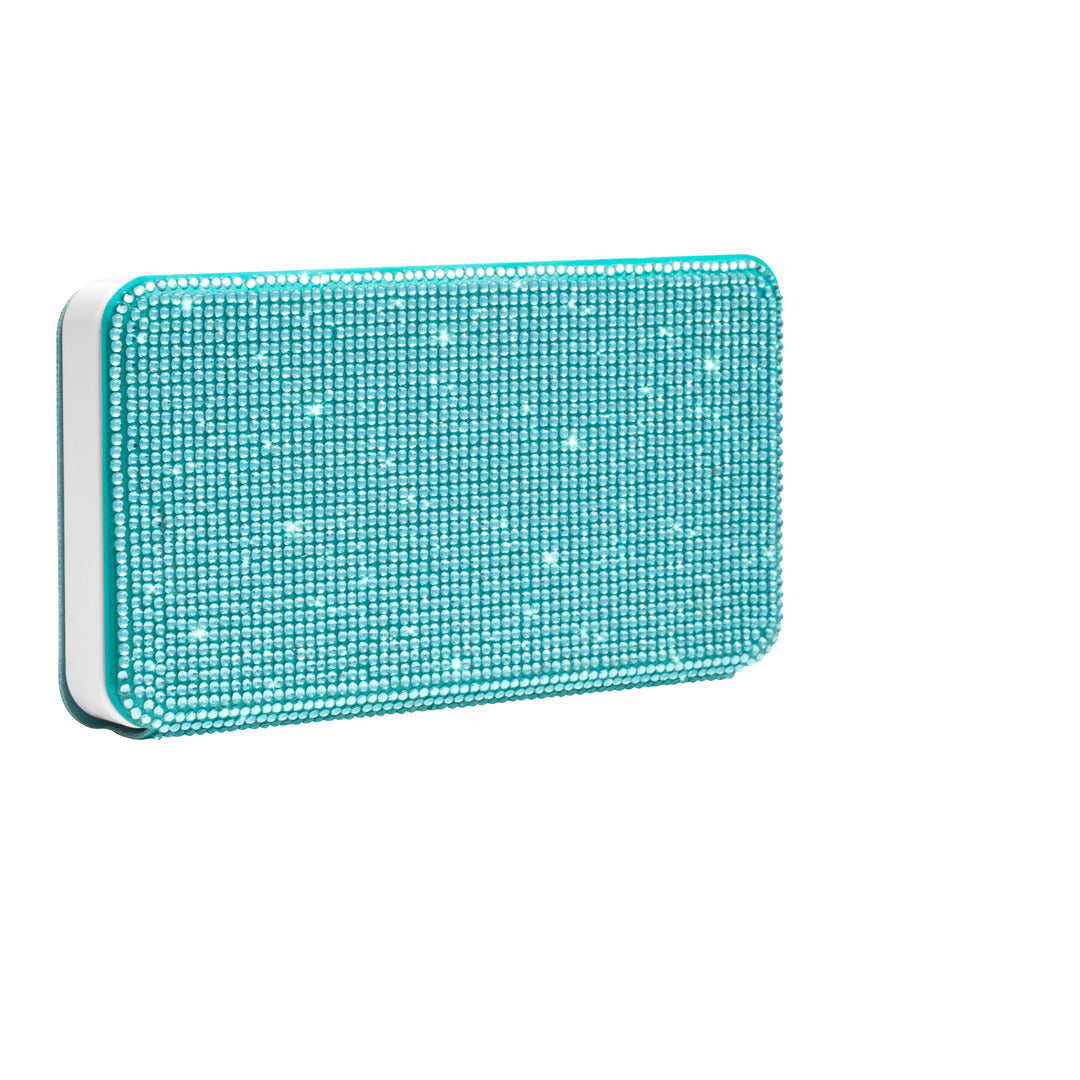 Cover for the Sparkle RIKI Powerful LED-lighted mirror and power bank in  blue  by RIKI LOVES RIKI, ensuring your mirror stays protected and pristine.