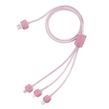 RIKI Crystal Charging Cable & Cube - RIKI LOVES RIKI PINK / CHARGING CABLE RIKI LOVES RIKI ACCESSORIES RIKI Crystal Charging Cable & Cube